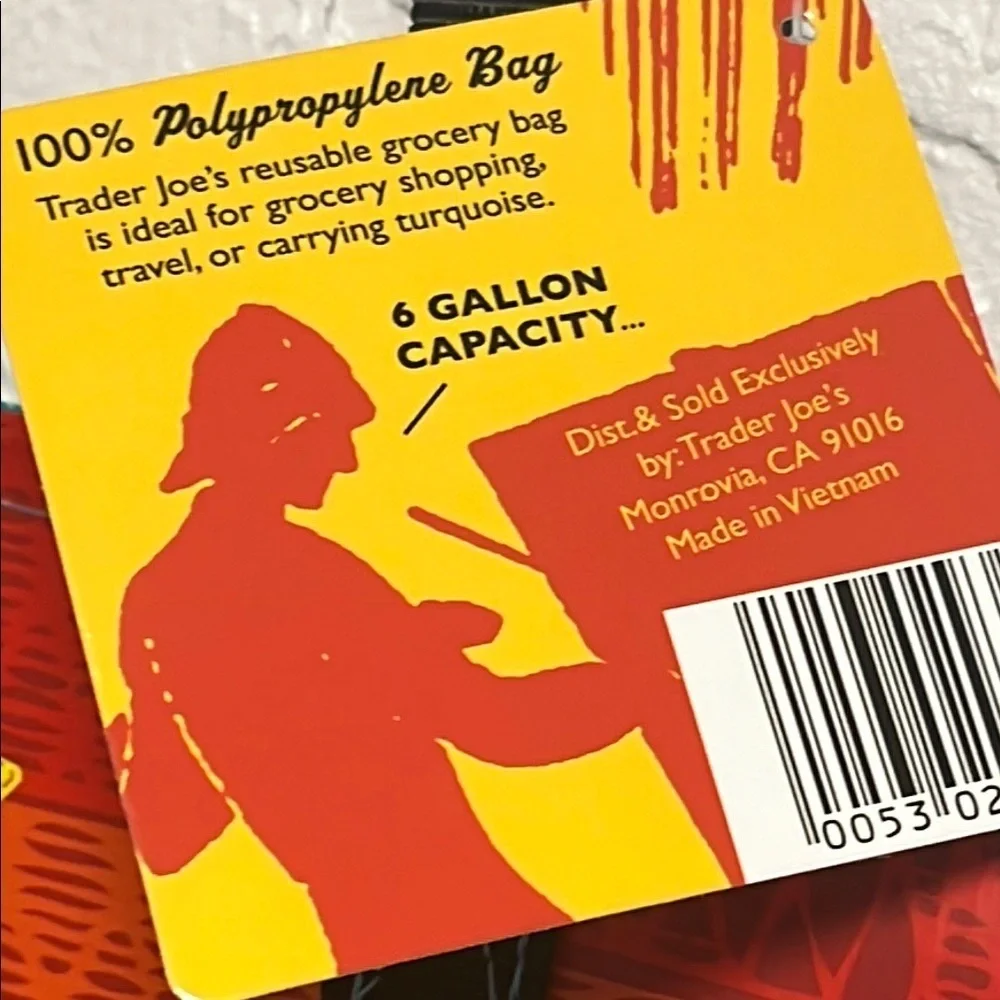 Trader Joe’s New Mexico Land of Enchantment Chile Reusable Plastic Tote Bag
